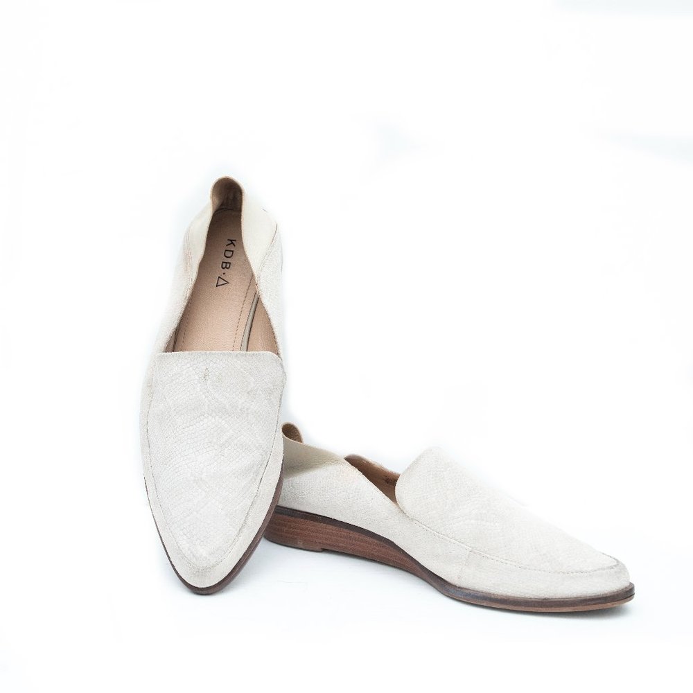 Kelsi Dagger Brooklyn Snake Print Loafers Off White